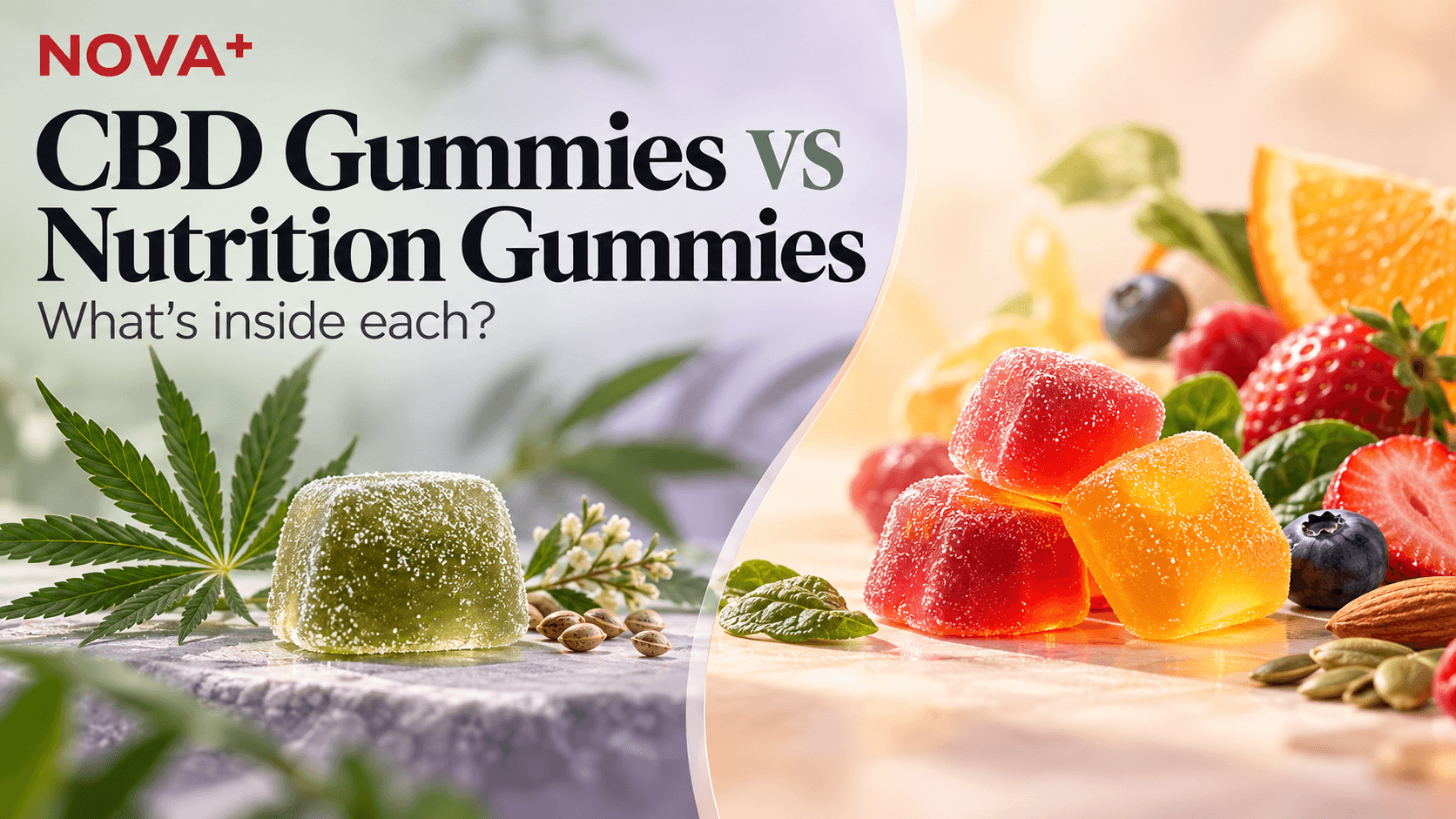 CBD gummies vs nutrition gummies ingredient comparison guide